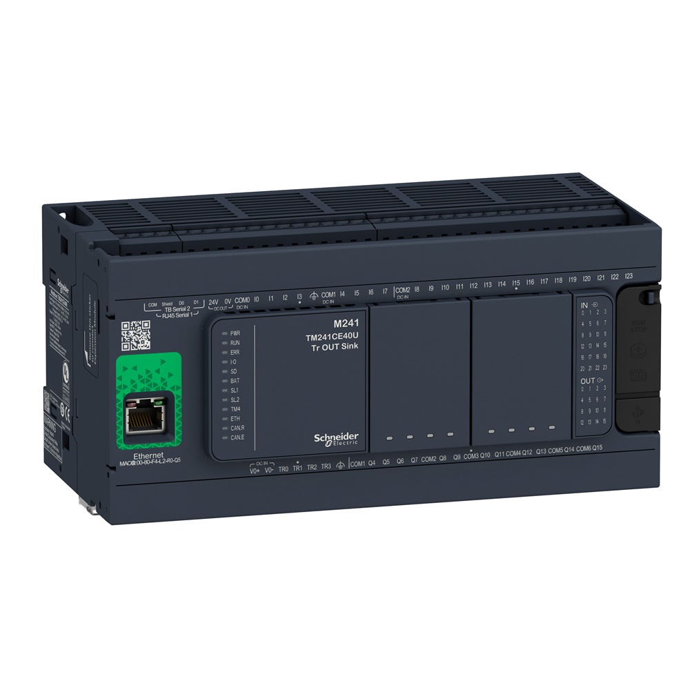 Controllore 24IN 12OUT relè 4OUT transistor Ethernet M241