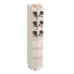 Morsettiera - 6 contatti - bianco - 1 pz