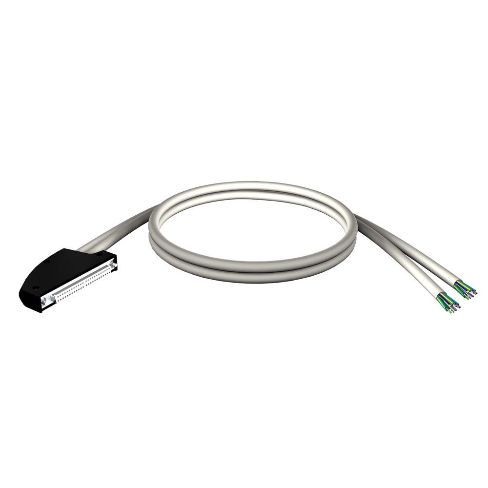 Set cablaggio - connettore 40 vie - fili liberi su 2 estr. - Per M340 I/O - 3 m
