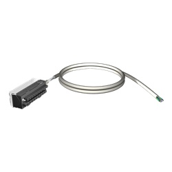 Set cablaggio - connettore 20 vie - fili liberi su 1 estr. - Per M340 I/O - 3 m