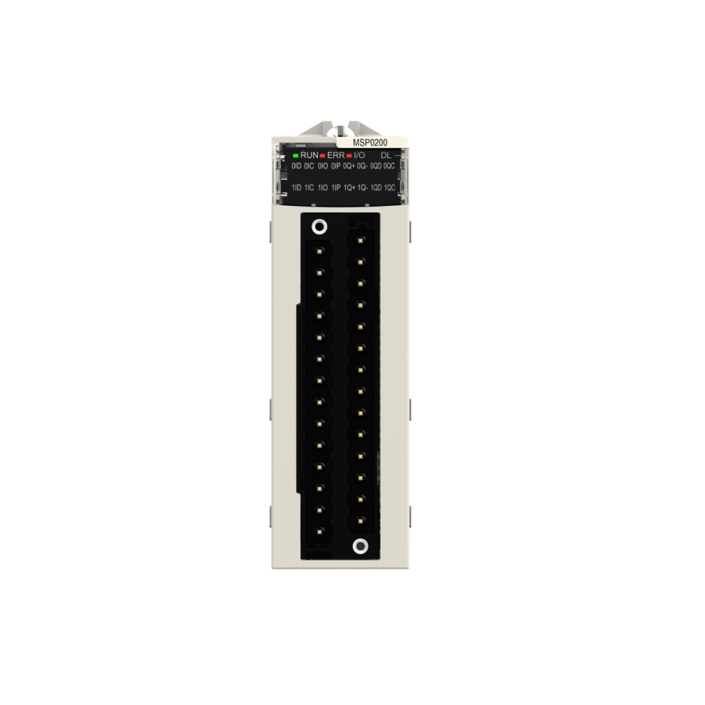 Modulo PTO - 2 canali - 4 ingressi - 24 V CC - 4,3 mA - 2 connettori a 28 pin