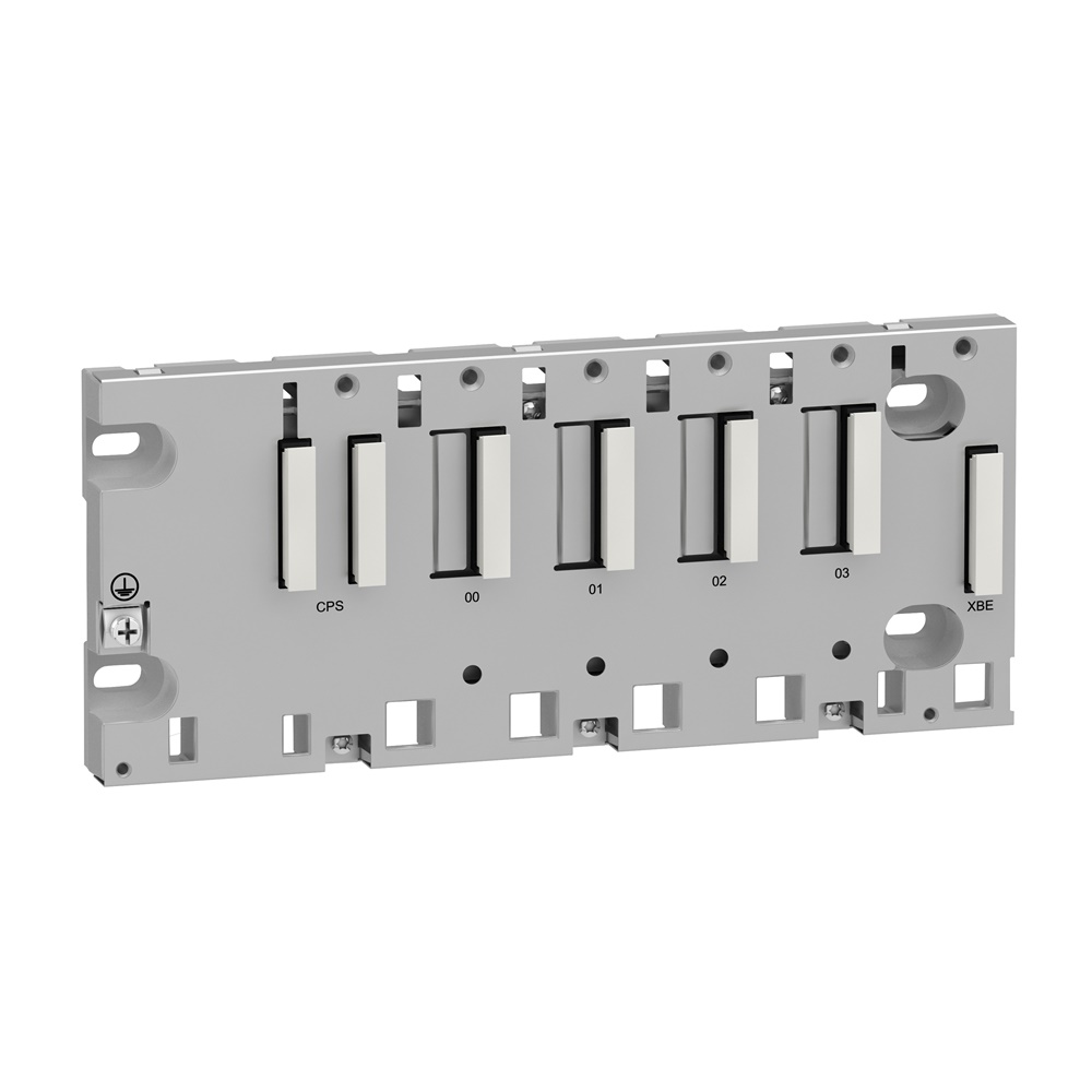 Rack M340 - 4 slot - Montaggio su pannello, piastra o guida DIN