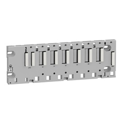 Rack M340 - 6 slot - Montaggio su pannello, piastra o guida DIN
