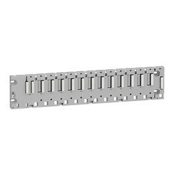 Rack M340 - 12 slot - Montaggio su pannello, piastra o guida DIN