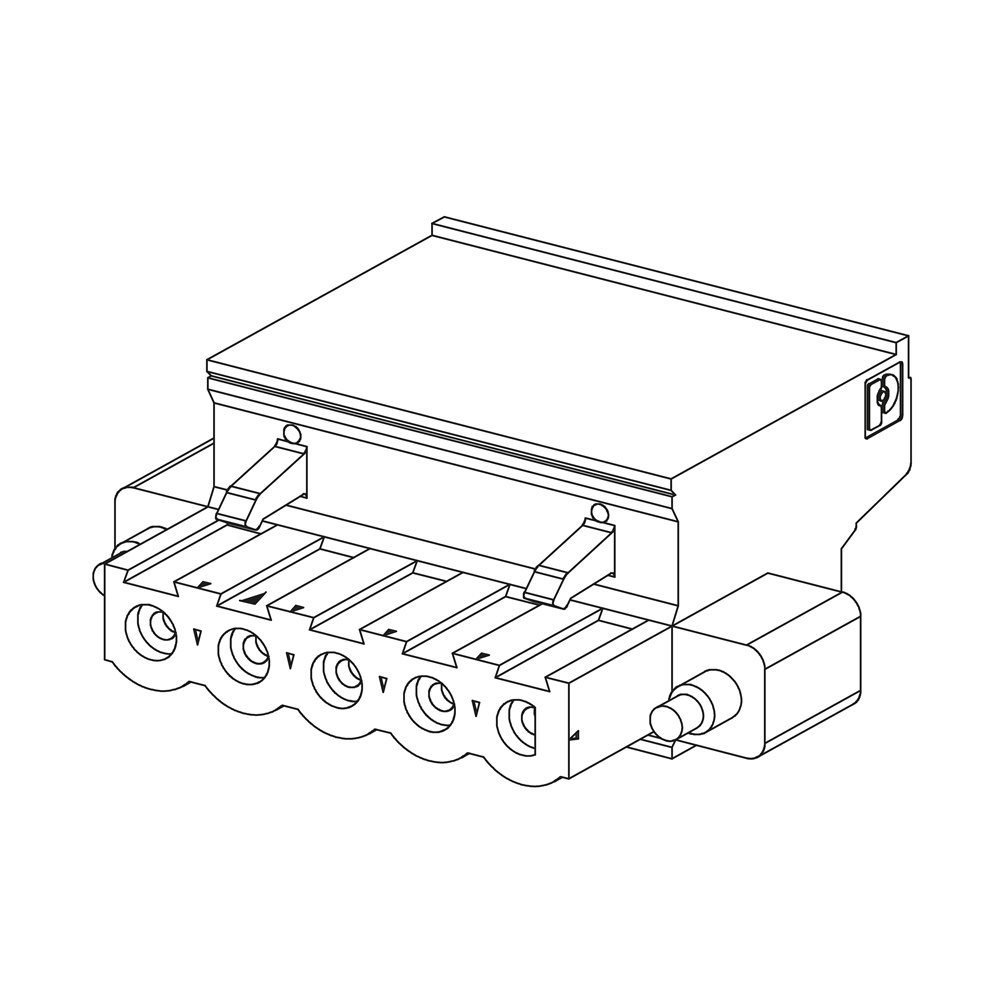 Kit con 2 connettori rimovibili - Morsetto a gabbia - Per modulo alim. M340