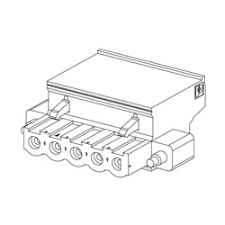 Kit con 2 connettori rimovibili - A molla - Per modulo alim. M340
