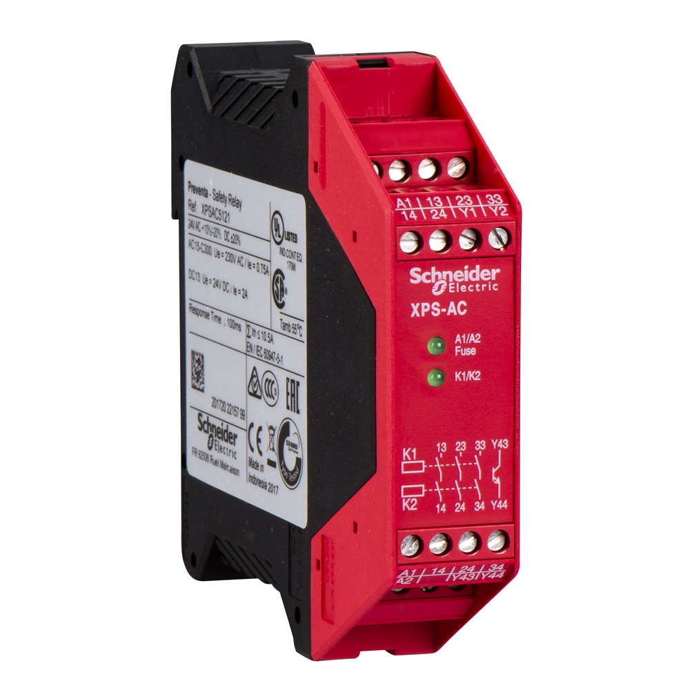 Modulo di sicurezza Arresto di emergenza 3NO 24V CC 50/60 Hz CAT3 