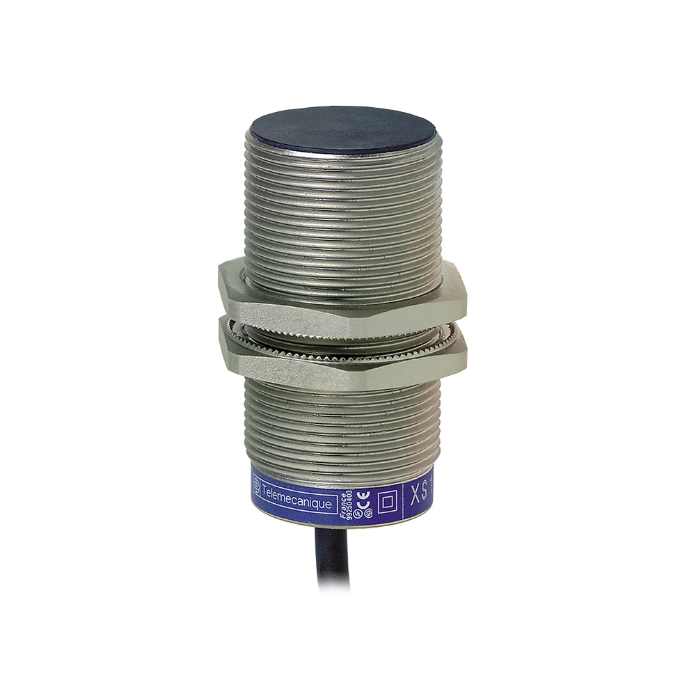 Sensore di prossimità induttivo 62mm M30 1 NO Distanza rilevamento 15 mm 24-240V AC/DC cavo 2m 