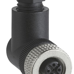 Connettore M12 a gomito femmina 5 pin con morsetti a vite per impianti elettrici industriali