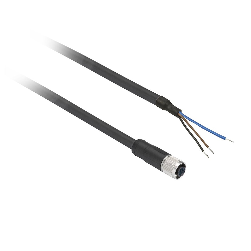 Cavo con connettore M8 3 pin femmina 5 metri PUR per installazioni elettriche Schneider Electric