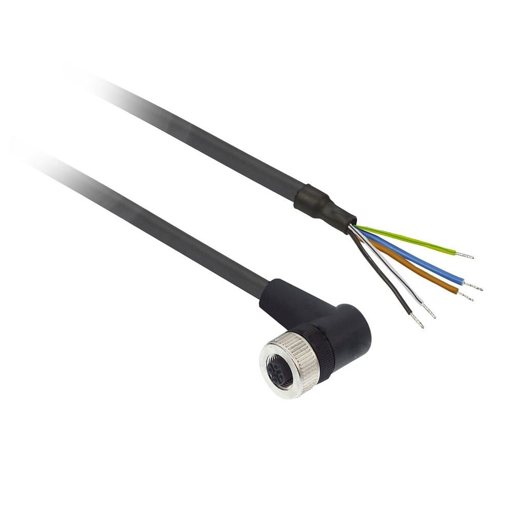 Connettore M12 5 pin a gomito con cavo PUR 5 metri per installazioni elettriche rapide e affidabili