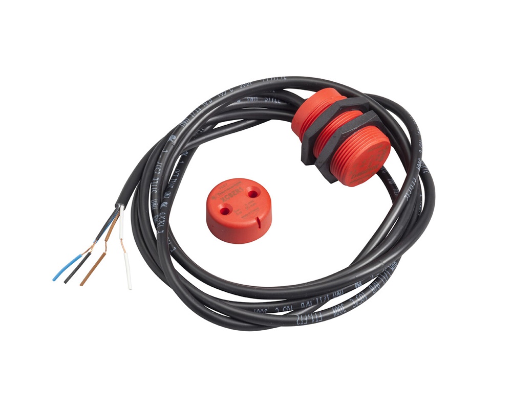 Selettore sicurezza magnetico cilindrico 2 contatti IP66/IP67 per monitoraggio porte industriali