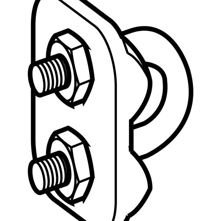 Brida per cavo, D 5mm, Per XY2-CB.