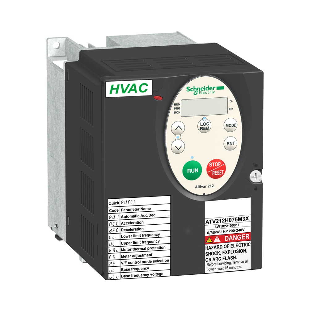 Variatore di velocità ATV212 - 0,75 kW - 1 HP - 480 V - trifase - EMC - IP21