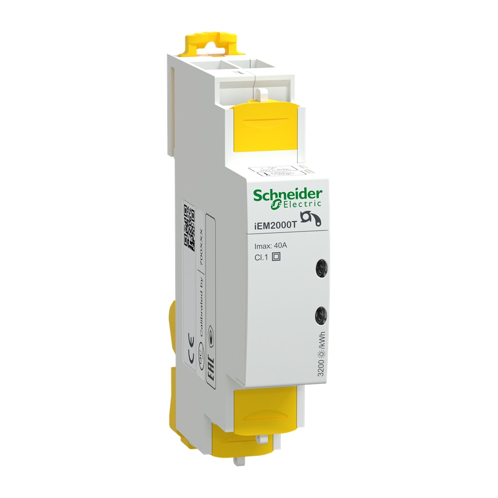 Contatore energia monofase iEM2000T 1P+N 40A inserzione diretta senza display per monitoraggio consumi e gestione edifici