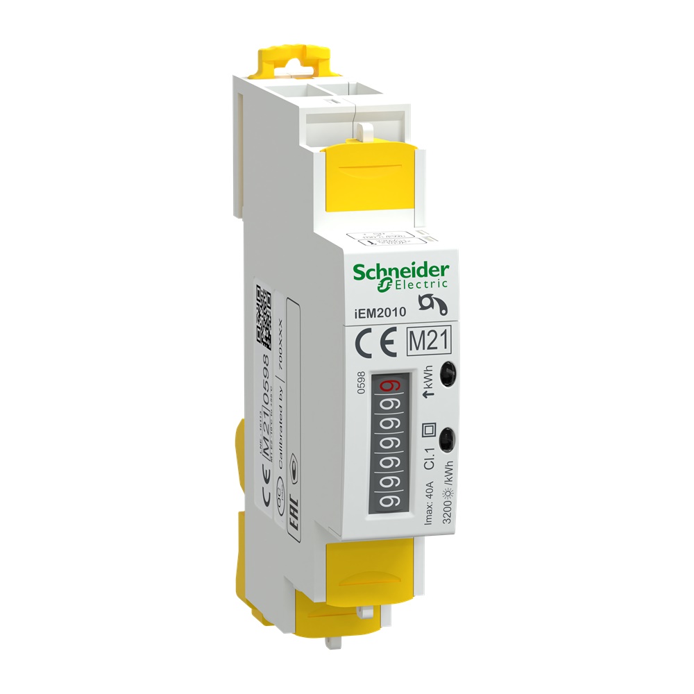 Contatore energia monofase iEM2010 40A inserzione diretta uscita impulsi per monitoraggio consumo