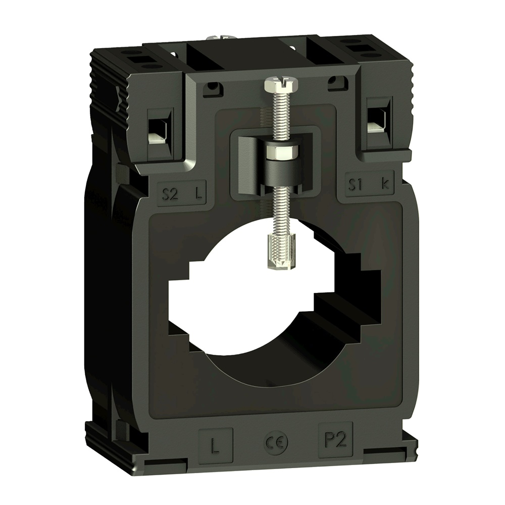Trasformatore amperometrico tropicalizzato 500/5 A con attacco busbar e cavo, per monitoraggio corrente industriale