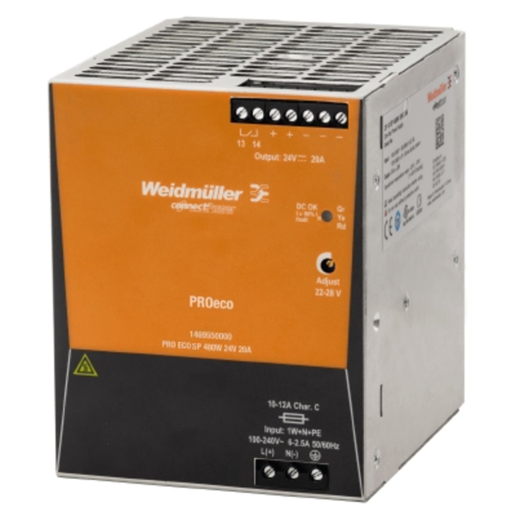 Alimentatore Weidmuller Pro Eco3 480W 24V 20A 