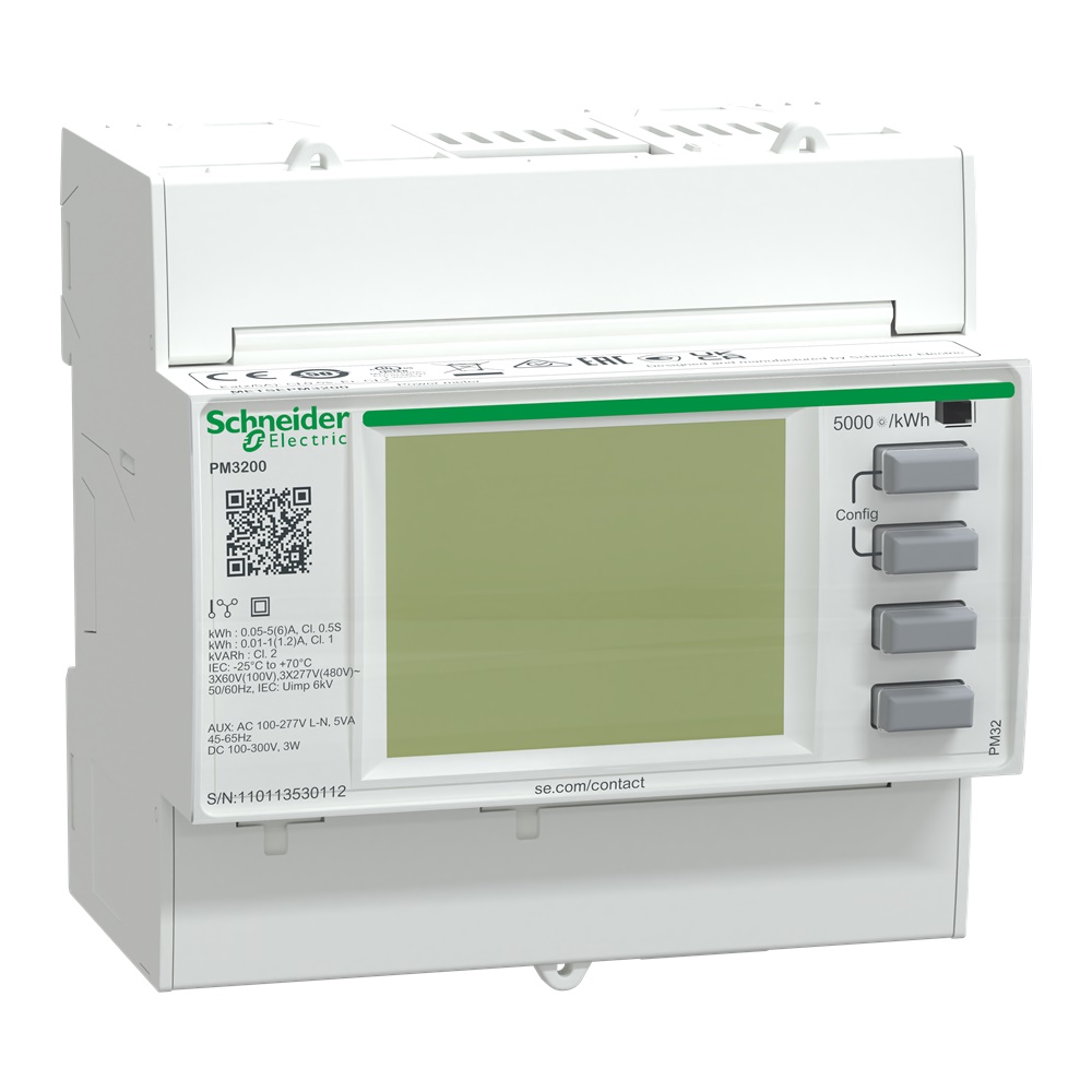 Multimetro PM3200 montaggio su guida DIN precisione 0,5S misura energia potenza tensione corrente frequenza per reti monofase e trifase