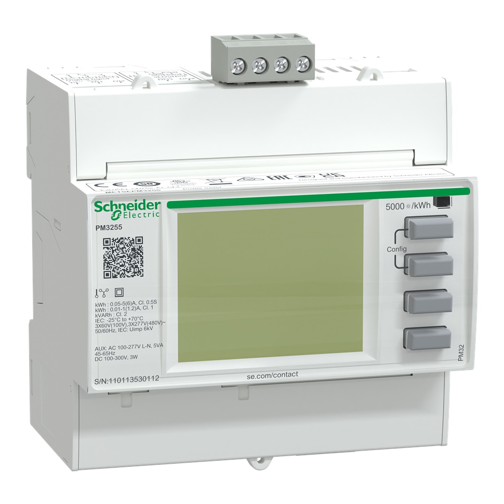 Multimetro PM3255 energia potenza THD allarmi Modbus montaggio guida DIN precisione 0,5S IEC