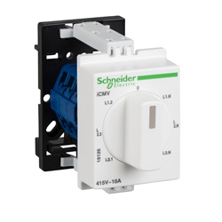 Commutatore rotativo voltmetrico 7 posizioni 10A guida DIN rete 440V AC trifase IP66 IP20
