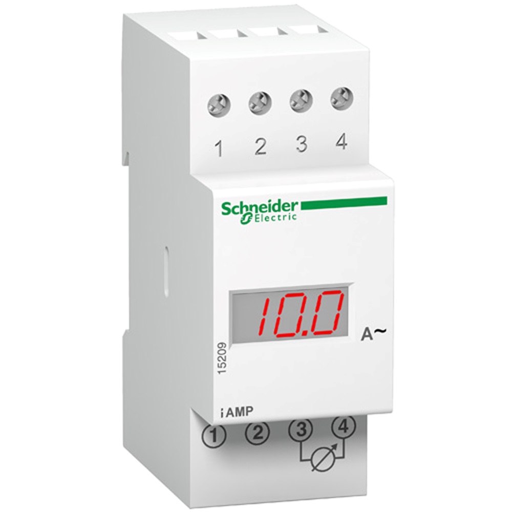 Amperometro digitale modulare AMP - 230 V - Inserzione con TA 5-5000 A