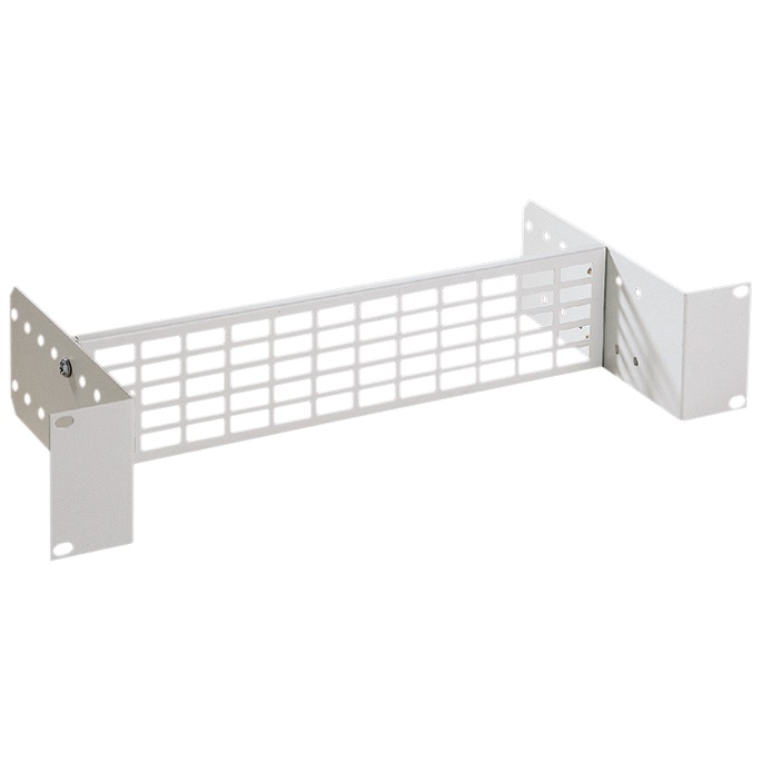 Supporto 19 2U regolabile profondità 50-200 mm per fissaggio apparecchiature non 19 grigio chiaro acciaio
