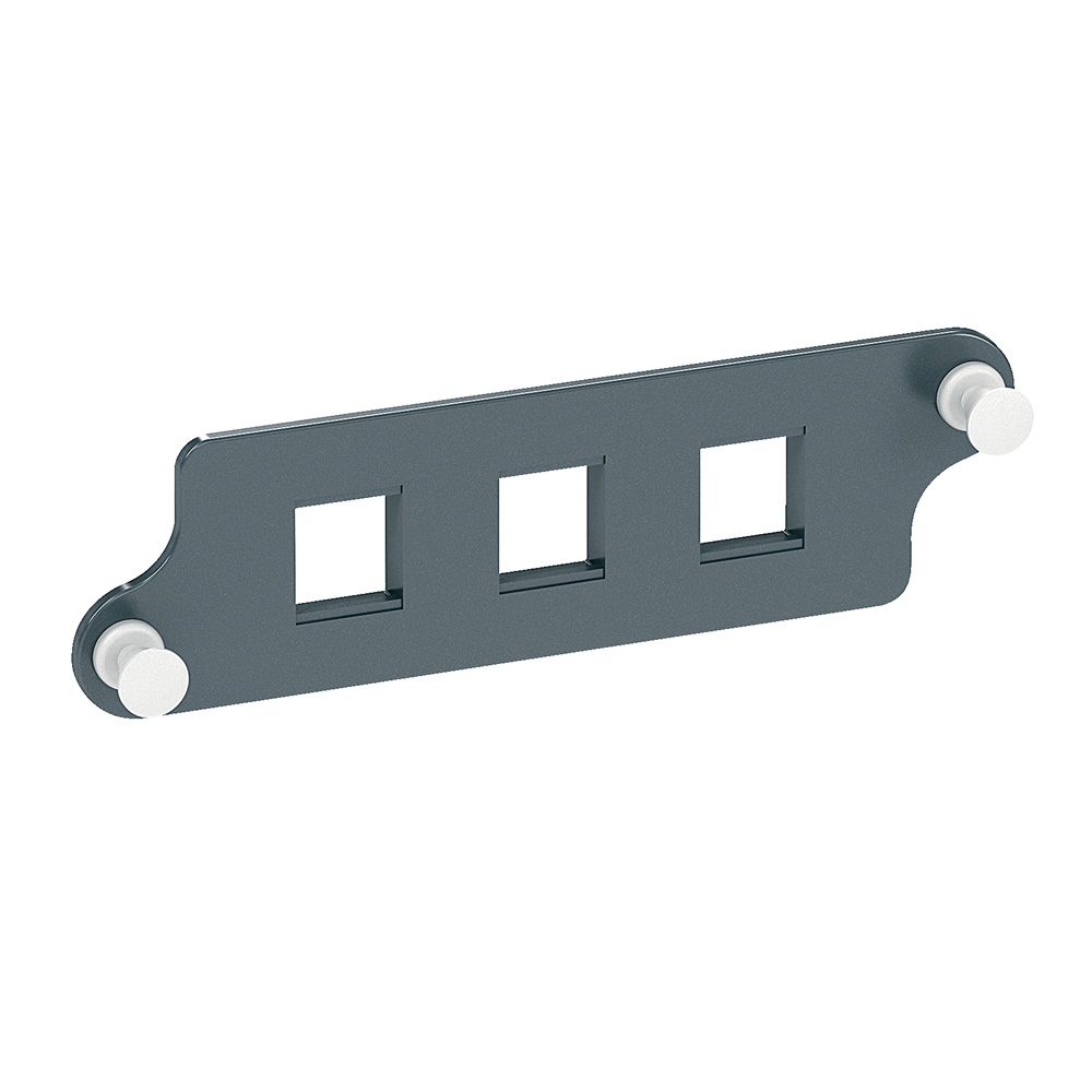 Piastra 3 porte LC duplex quadrate per pannelli fibra ottica Actassi 19