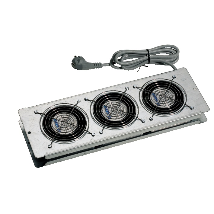 Piastra chiusura Spacial SF con 3 ventole 170m3/h 220V per base e pannello 6U