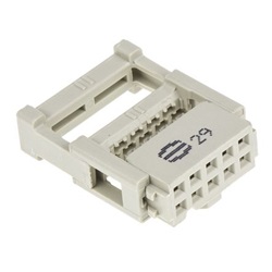 Connettore IDC Harting serie SEK-18 femmina 10 vie 2 file passo 2.54mm angolo retto