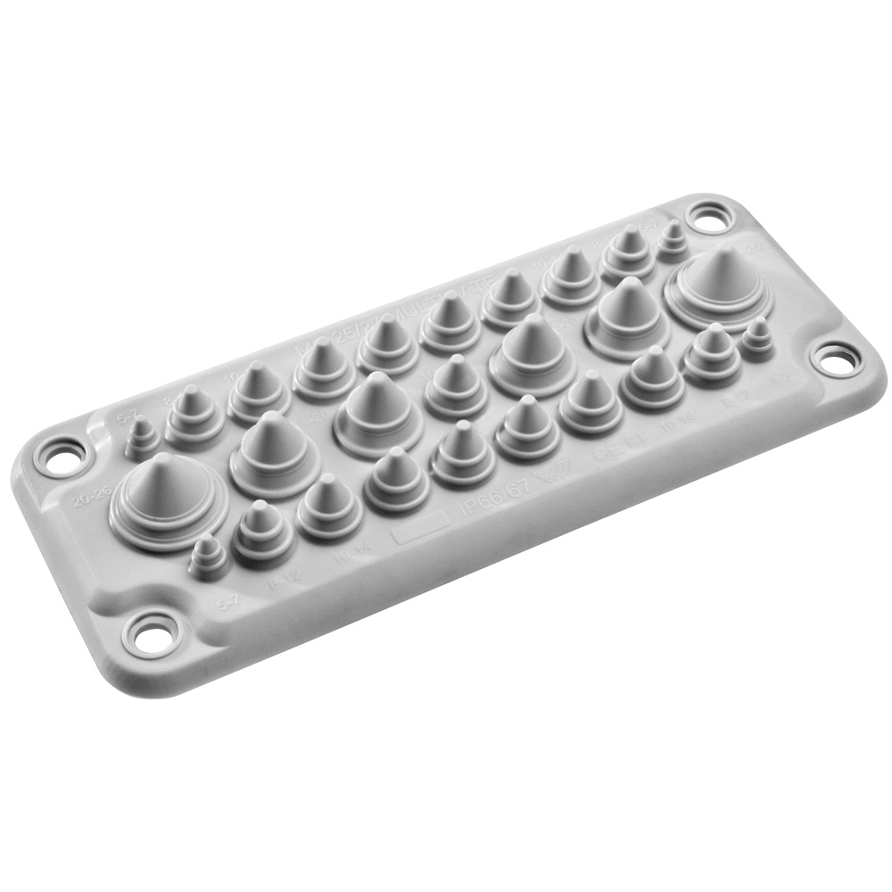Membrana passacavi FL21 T25 morbida TPE per armadi elettrici IP66 ritardante fiamma V0 UL94 grigio RAL7035