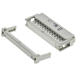 Connettore IDC Harting serie SEK-18 femmina 26 vie 2 file passo 2.54mm angolo retto