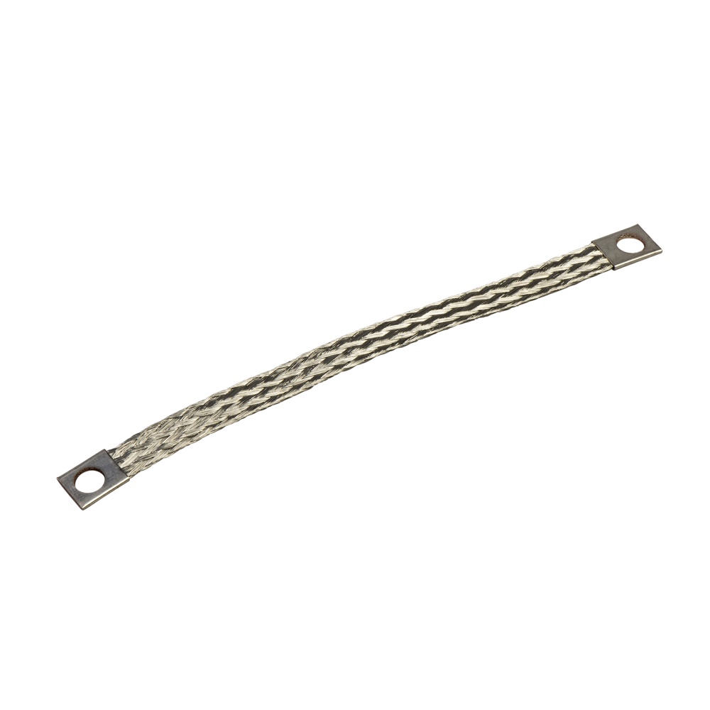 Treccia di terra rame stagnato 10mm² lunghezza 150mm per connessione terra PanelSeT set 10 pezzi