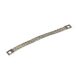 Treccia di terra rame stagnato 10mm² lunghezza 150mm per connessione terra PanelSeT set 10 pezzi