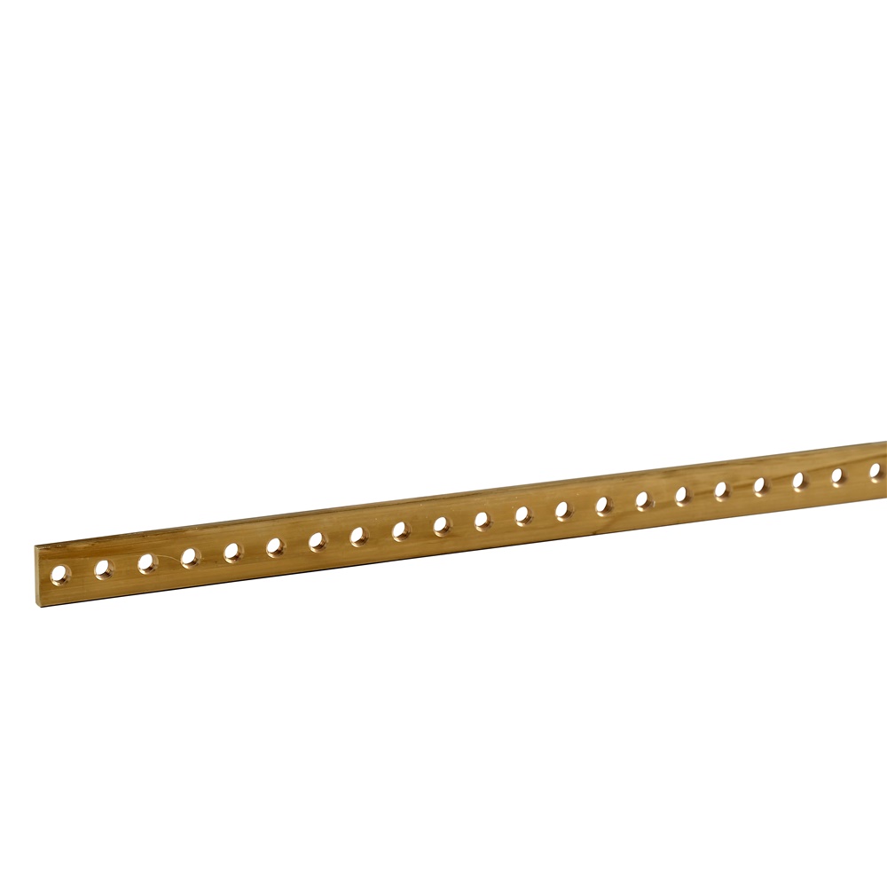 Barra messa a terra ottone 1 m 87 fori M5 collegamento armadi elettrici PanelSeT
