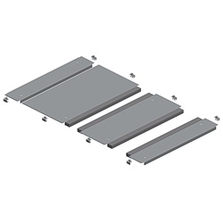Piastra passacavi 2 ingressi 800x800 mm acciaio zincato per armadi elettrici PanelSeT