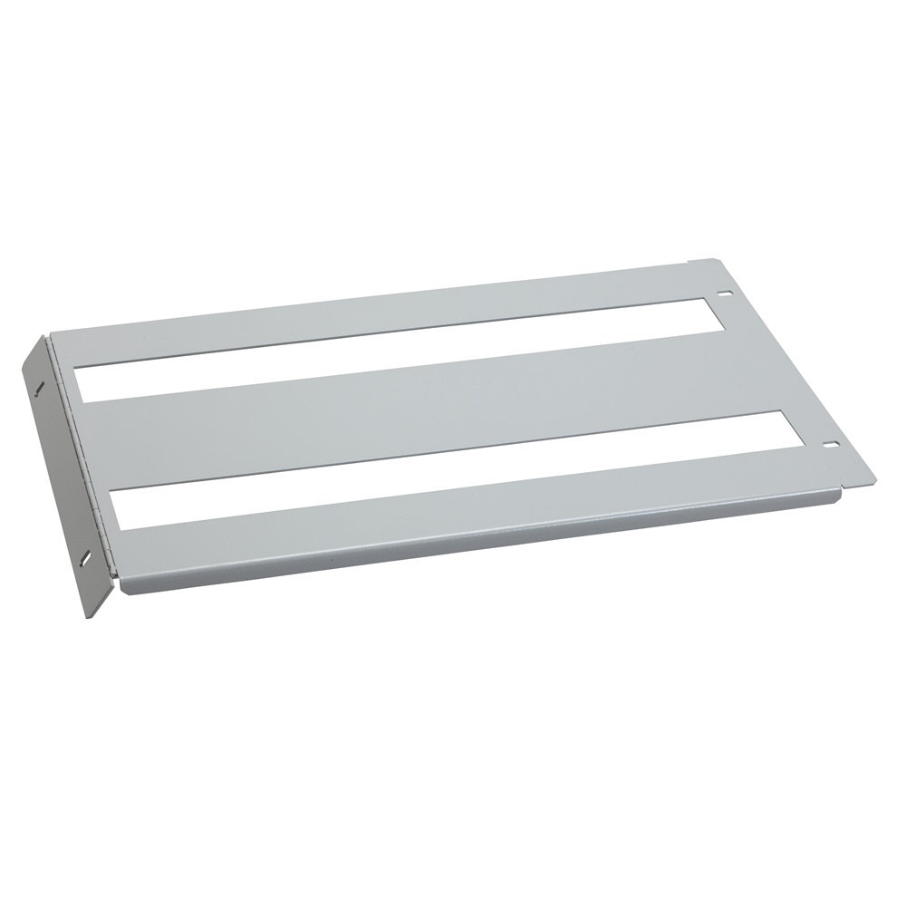 Piastra frontale incernierata 36 moduli acciaio grigio RAL7035 per quadri elettrici larghezza 800 mm altezza 300 mm