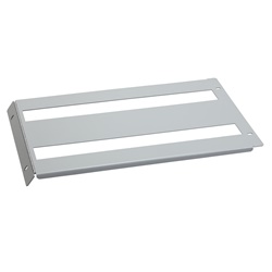 Piastra frontale incernierata 36 moduli acciaio grigio RAL7035 per quadri elettrici larghezza 800 mm altezza 300 mm