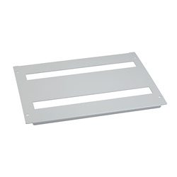 Piastra frontale 36 moduli acciaio grigio RAL7035 per quadri elettrici 800x150 mm