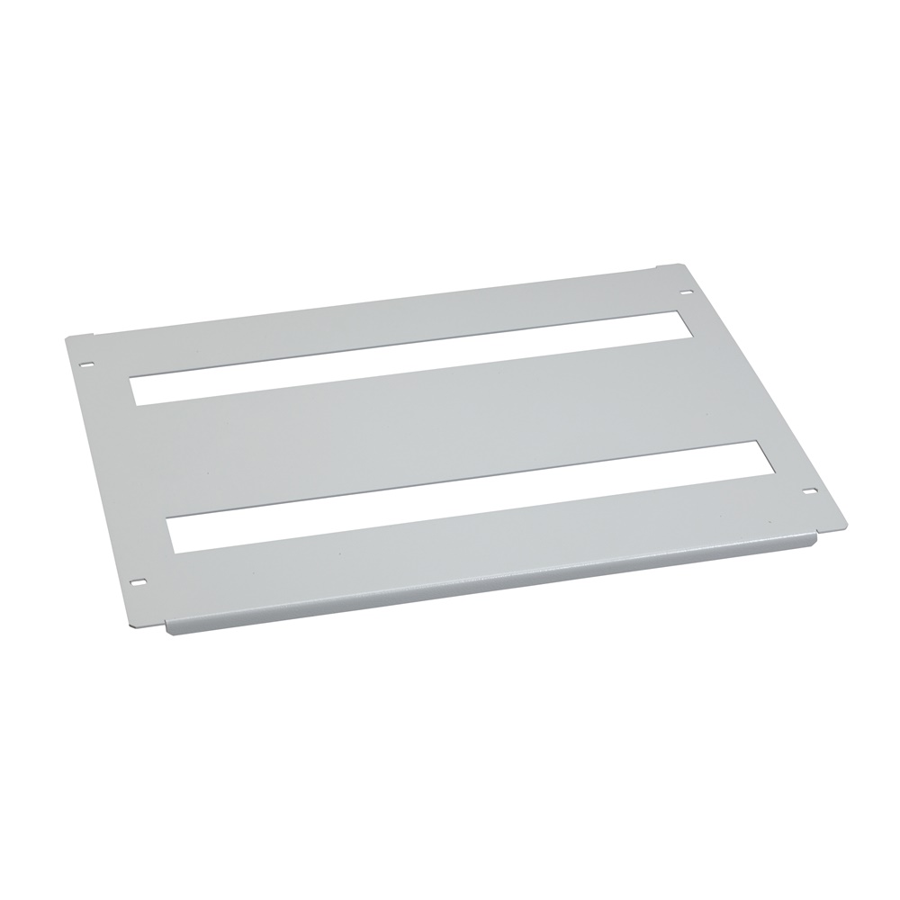 Piastra frontale preforata 72 moduli acciaio grigio RAL7035 per quadri elettrici 800x400 mm