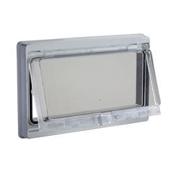 Portella esterna 46x180 mm IP55 finestra plastica trasparente con serratura clip per pannelli e porte