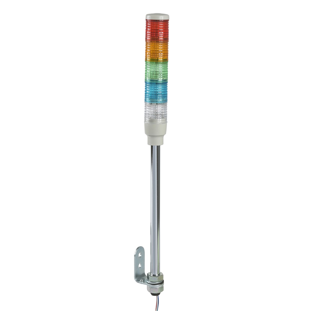 Harmony XVC, Colonna luminosa monoblocco precablata, plastica, rosso aranc. verde blu incolore, Ø40, montaggio su tubo, luce fissa, IP23, 24 VAC/DC