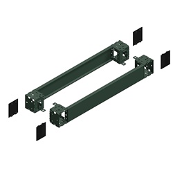 Pannelli zoccolo acciaio 800x100 mm IP30 IK10 grigio RAL7022 per armadi elettrici PanelSeT Prismaset