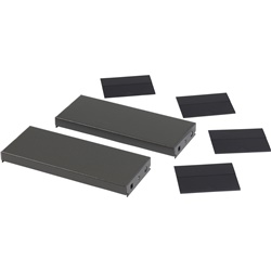 Pannelli laterali zoccolo 400x100 mm acciaio grigio IP30 IK10 per quadri elettrici PanelSeT Prismaset