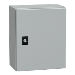 Cassetta compatta PanelSeT CRN 300x250x150 mm porta piena serratura doppia IP66 IK10 acciaio galvanizzato per montaggio a parete