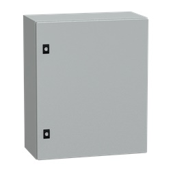 Cassetta compatta in acciaio galvanizzato CRN 600x500x250 mm porta piena con serratura IP66 IK10 per montaggio a parete