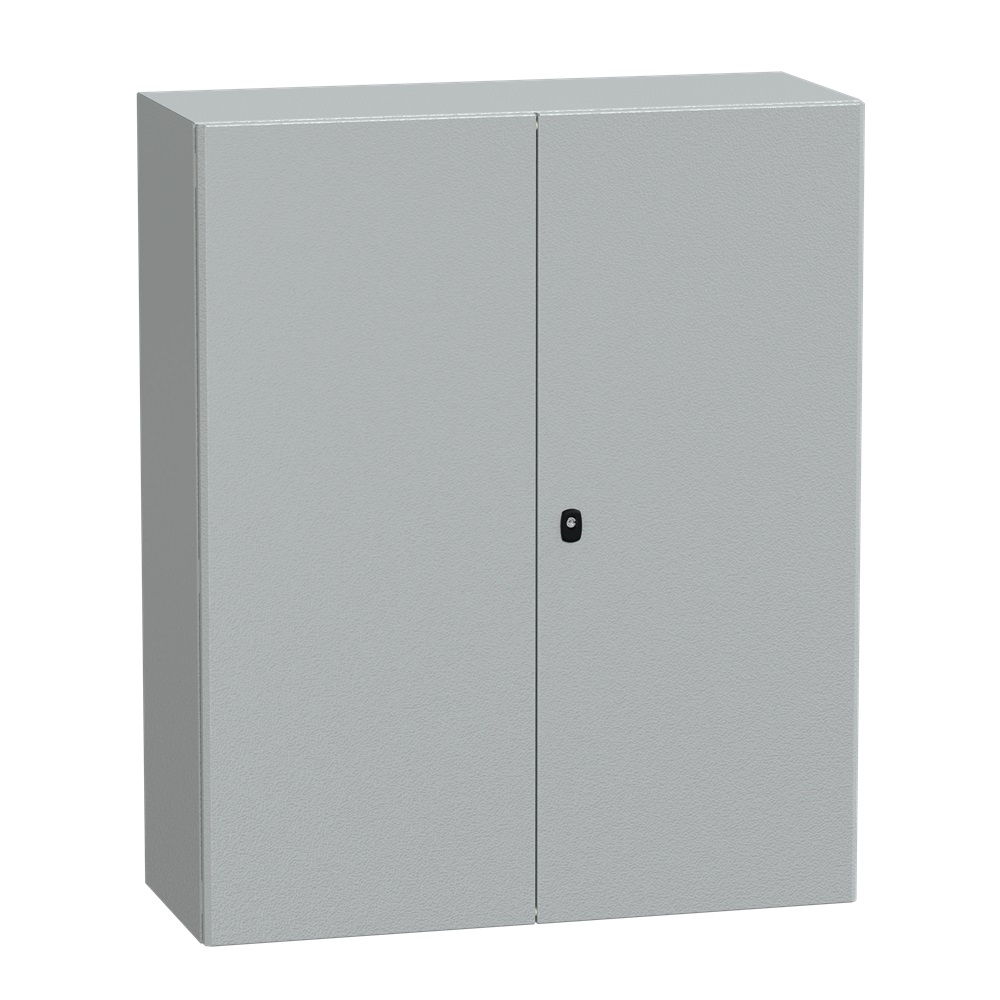 Cassetta in acciaio montata a parete, Spacial S3D, porta piena senza piastra 1200x1000x400, IP55, IK10