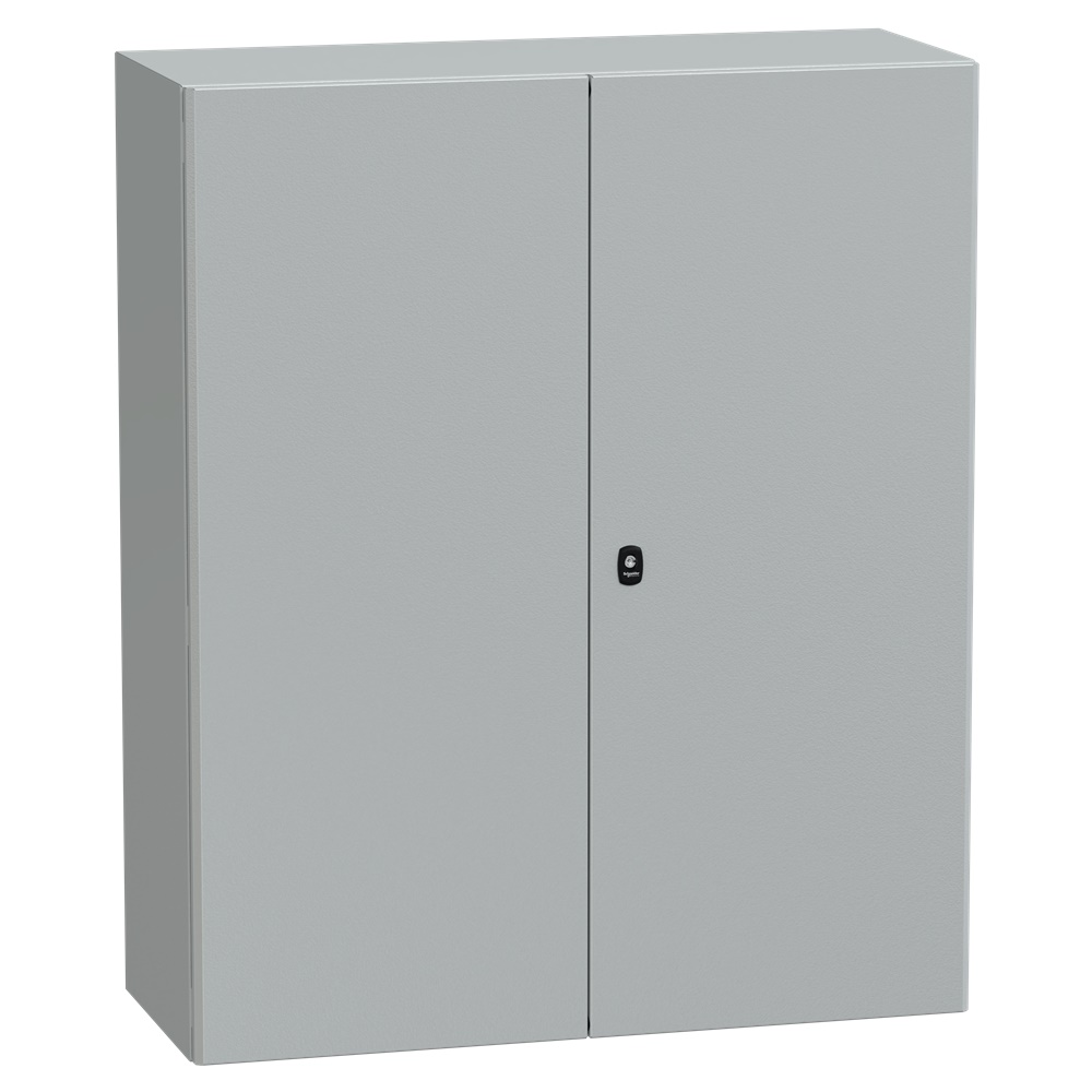 Cassetta in acciaio montata a parete, Spacial S3D, porta piena senza piastra 1200x1000x400, IP55, IK10