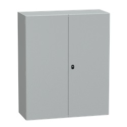 Cassetta in acciaio montata a parete, Spacial S3D, porta piena senza piastra 1200x1000x400, IP55, IK10