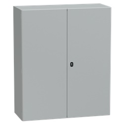 Cassetta in acciaio montata a parete, Spacial S3D, porta piena senza piastra 1200x1000x400, IP55, IK10